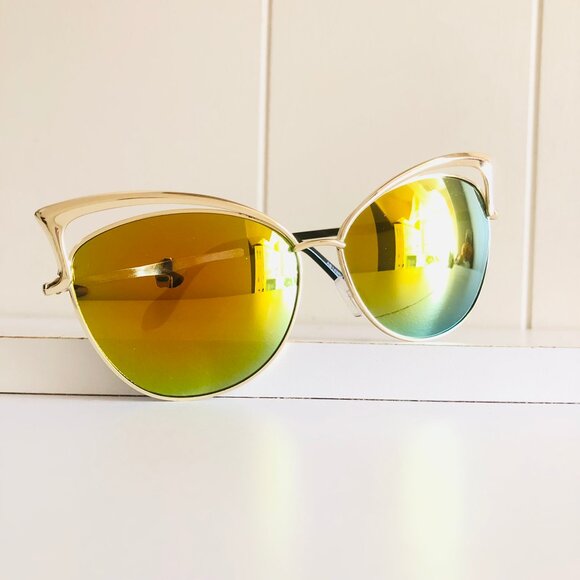 Fancy Mirror Cateye Sunglasses - Picture 6 of 8